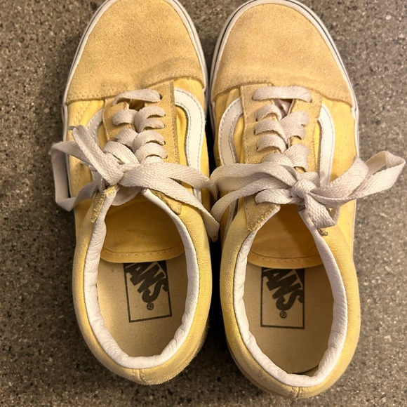 Suede & Canvas yellow old school low top Vans worn, not new - Picture 8 of 8